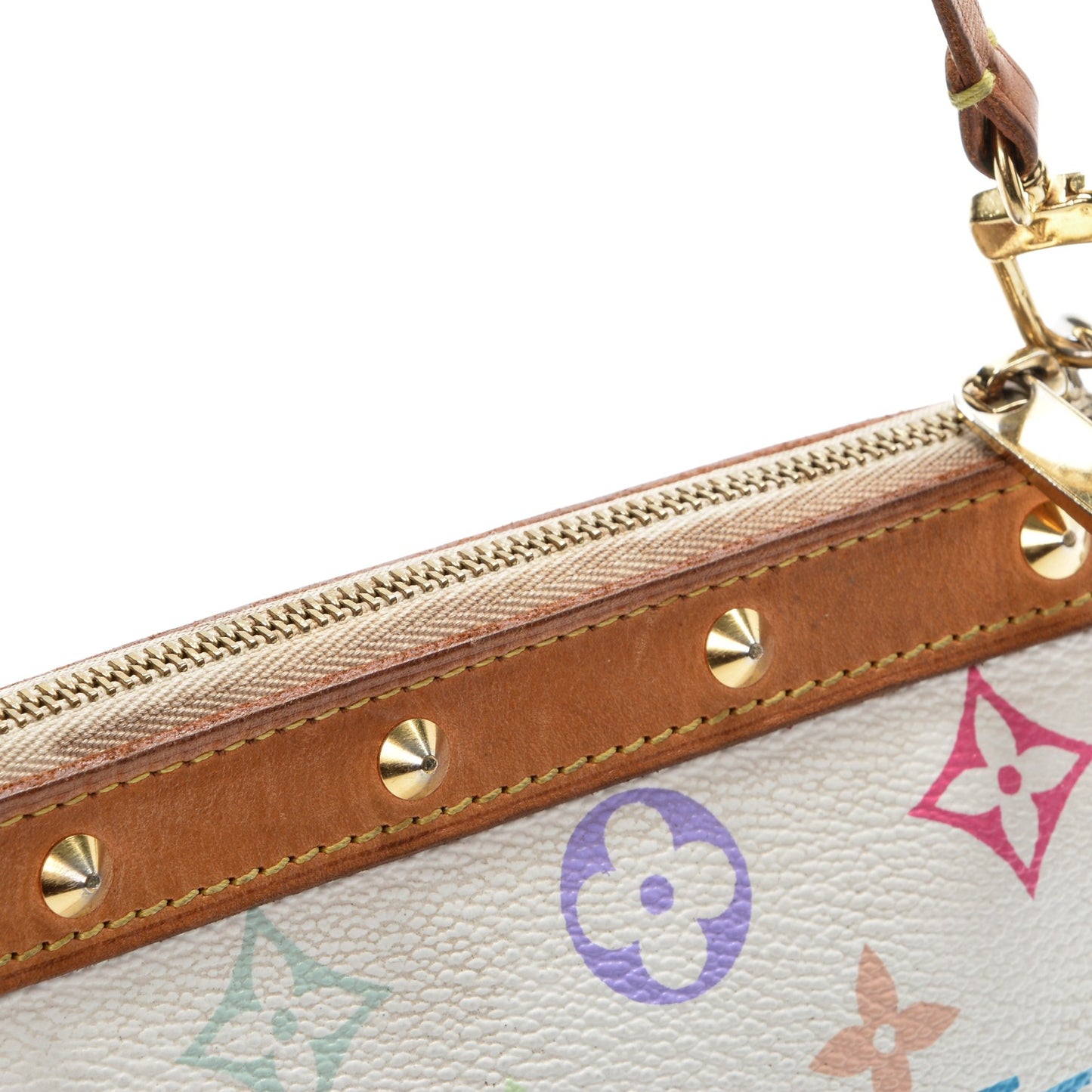 Monogram Multicolor Pochette Accessories White
