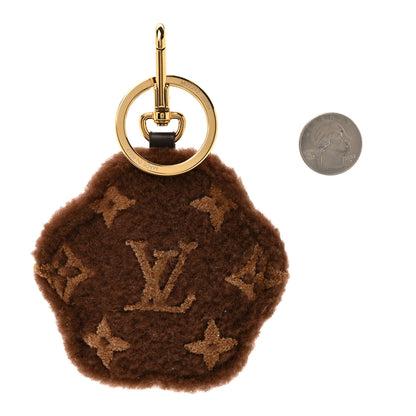 Louis Vuitton Shearling LV Paw Key Holder Bag Charm Brown 2 of 4