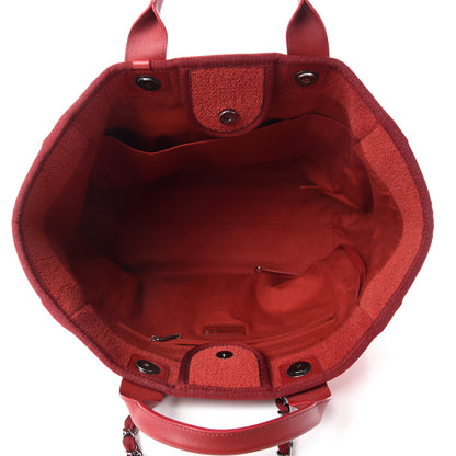 Chanel Lurex Boucle Medium Deauville Tote Red 5 of 10
