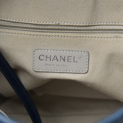 Chanel Glazed Calfskin Mini Deauville Tote Blue 6 of 13