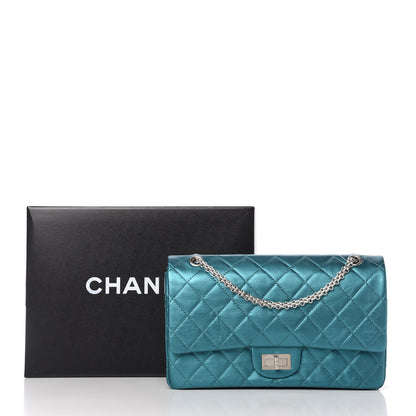 Chanel Metallic Calfskin Quilted 2.55 Reissue 226 Flap Turquoise 11 of 11