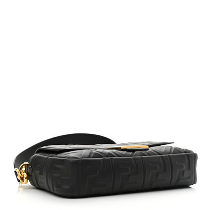 Fendi Nappa FF 1974 Embossed Baguette Black 3 of 10