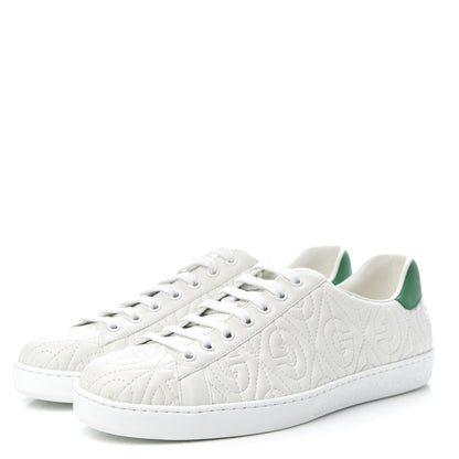 Gucci Nappa G Rhombus Mens Ace Sneakers 8 Great White Green 3 of 9