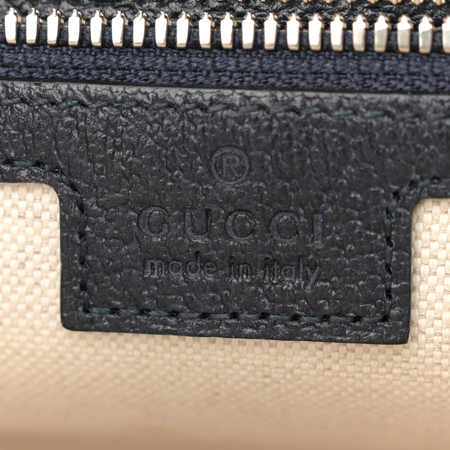 Gucci GG Supreme Monogram Textured Dollar Calfskin Web Small Ophidia Half Moon Hobo Beige Blue 6 of 10