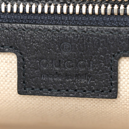 Gucci GG Supreme Monogram Textured Dollar Calfskin Web Small Ophidia Half Moon Hobo Beige Blue 6 of 10