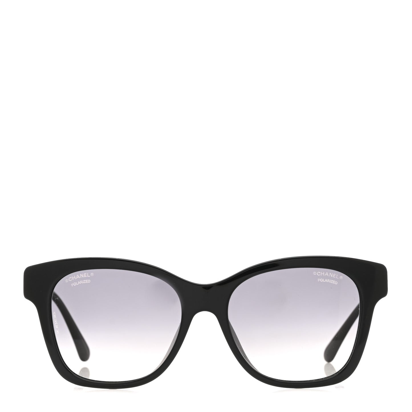 Acetate Polarized Pearl CC Square Sunglasses 5482-H-A Black