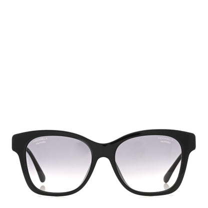 Chanel Acetate Polarized Pearl CC Square Sunglasses 5482-H-A Black 2 of 9