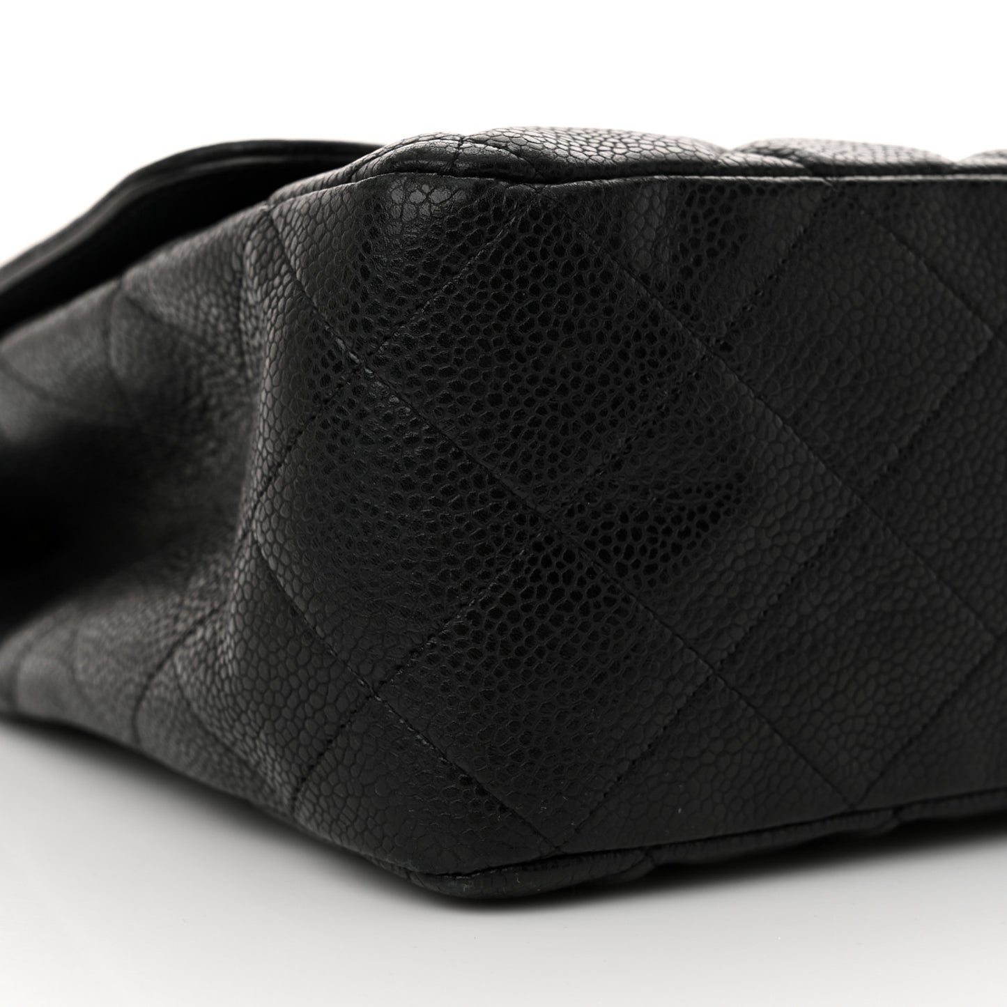 Caviar Quilted Jumbo Single Flap  Black