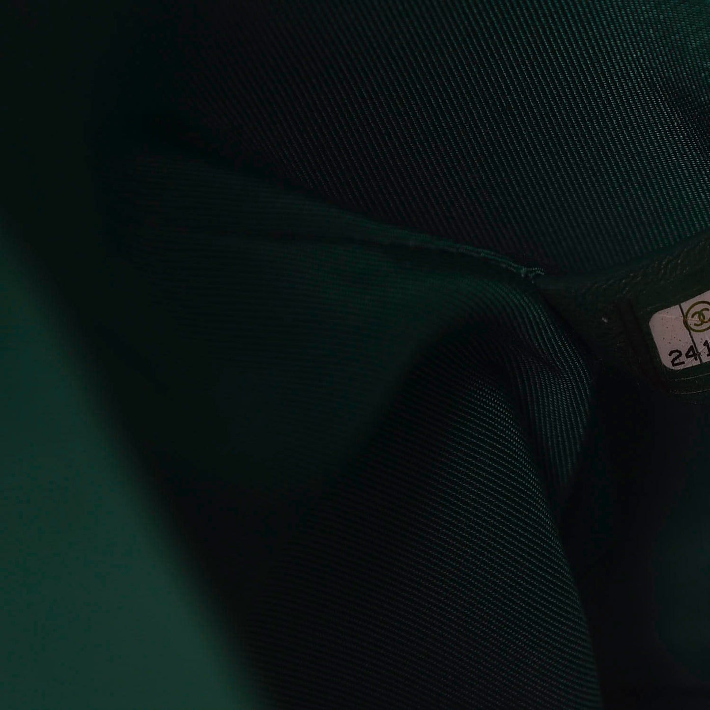 Lambskin Quilted Grip Clutch Green