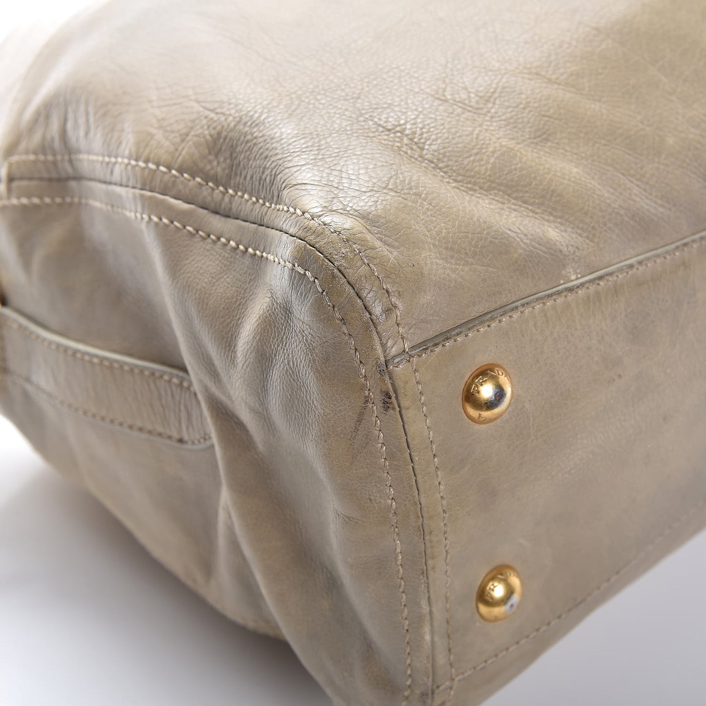 Glace Calfskin Extra Wide Tote Stone