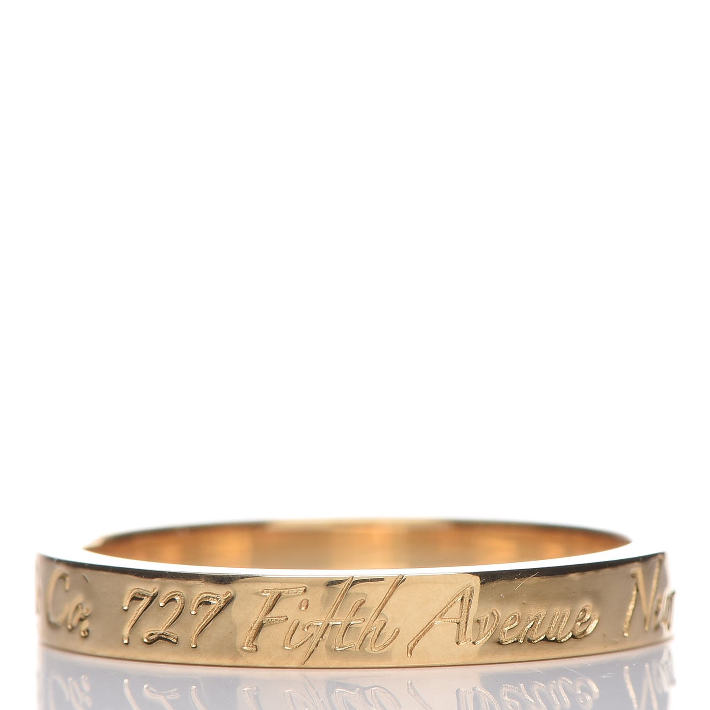 18K Yellow Gold Notes Ring 52 6