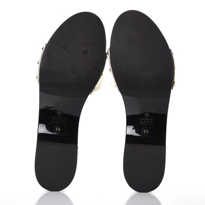 Gucci Vitello Vernice Soft Icon Bit Wood Clogs 8.5 Great White 7 of 12