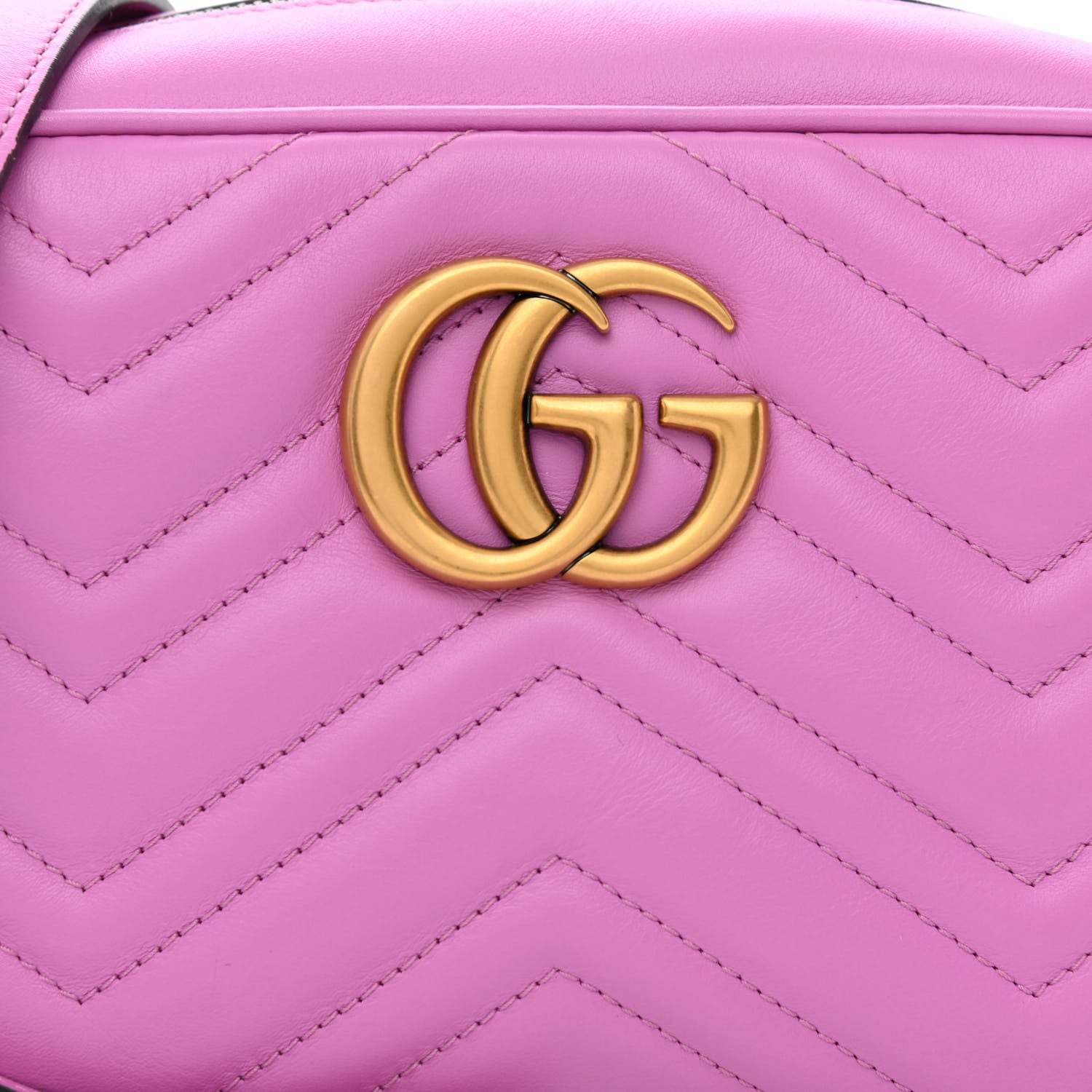 Gucci Calfskin Matelasse Small GG Marmont Chain Shoulder Bag Candy Mousse 8 of 10