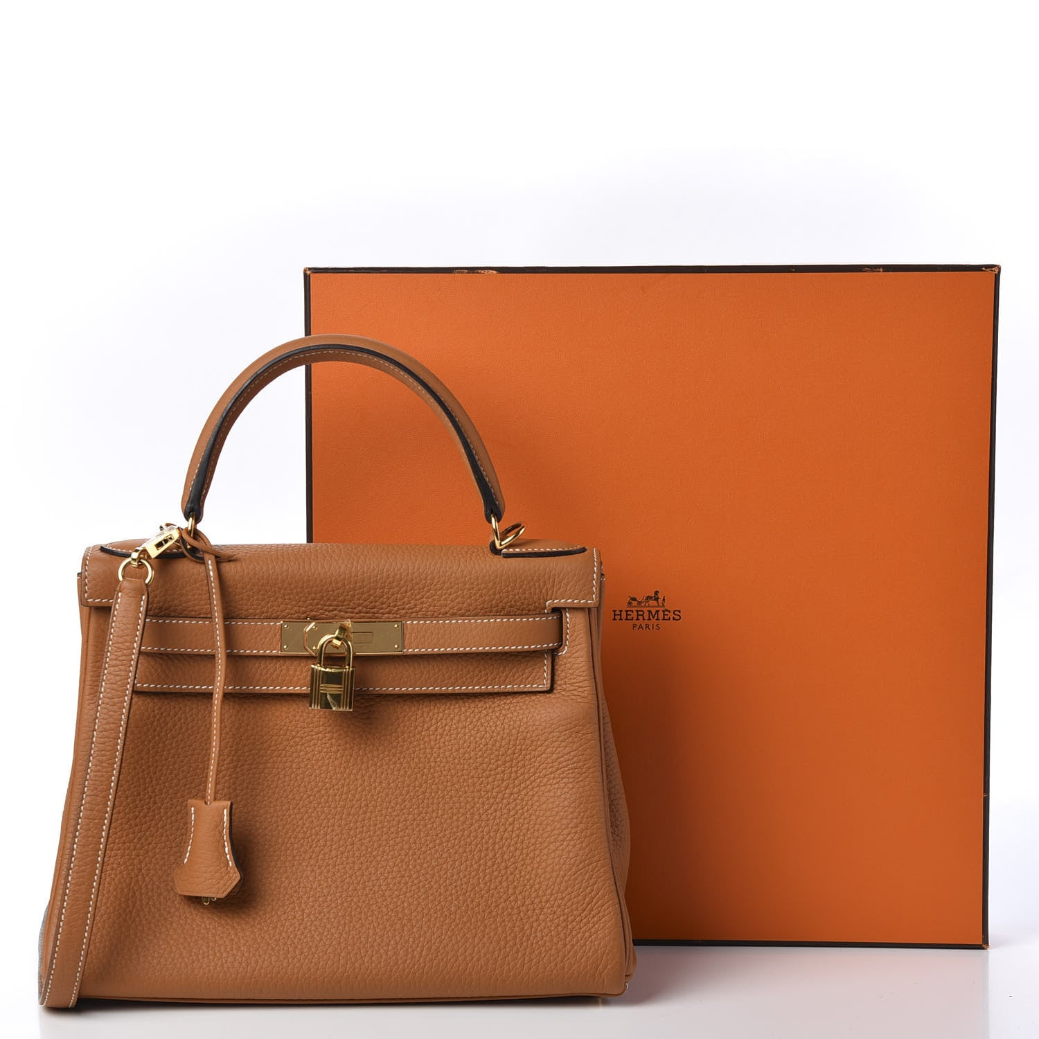 Hermes Taurillon Clemence Kelly Retourne 28 Toffee 37 of 37