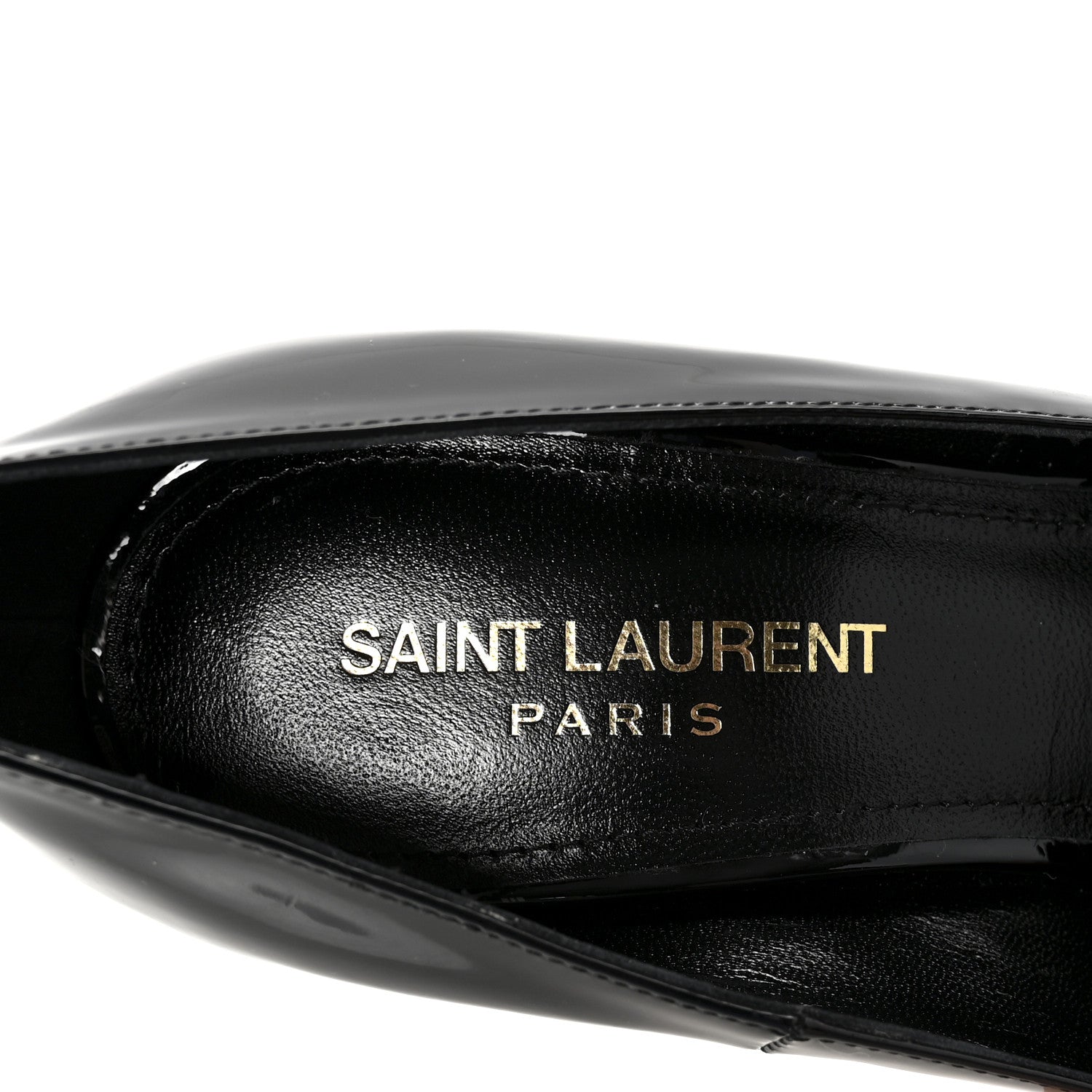 Saint Laurent Patent Opyum 110 Pumps 37 Black Gold 8 of 10