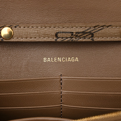 Balenciaga Coated Canvas BB Monogram Hourglass Chain Bag Beige Brown 6 of 11
