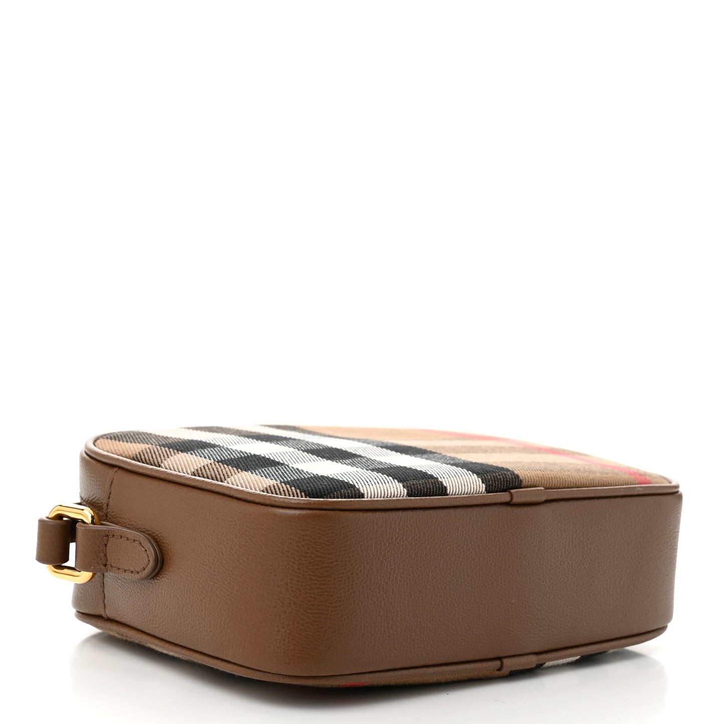 Calfskin House Check Small Camera Bag Earth