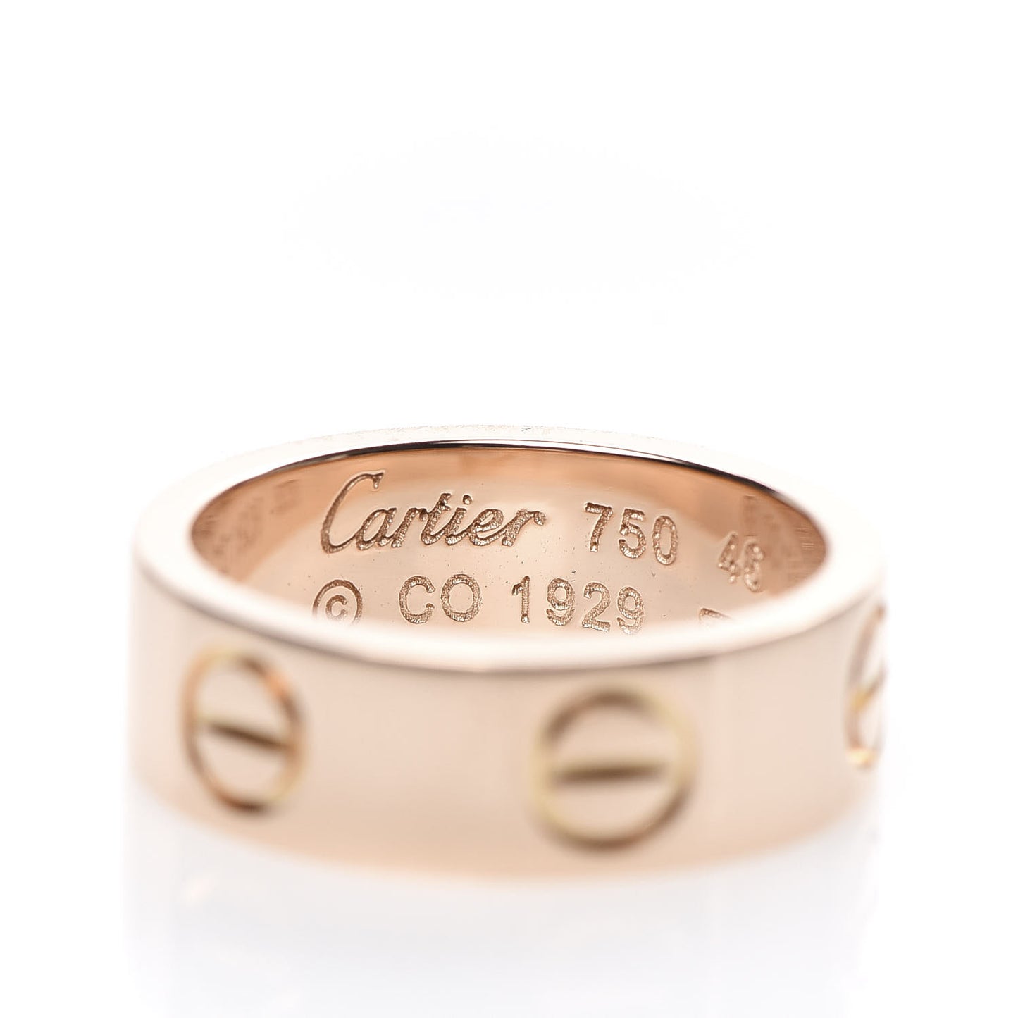 18K Pink Gold 5.5mm LOVE Ring 46 3.75