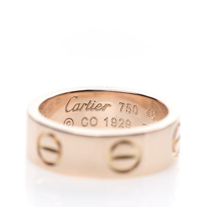 Cartier 18K Pink Gold 5.5mm LOVE Ring 46 3.75 4 of 4