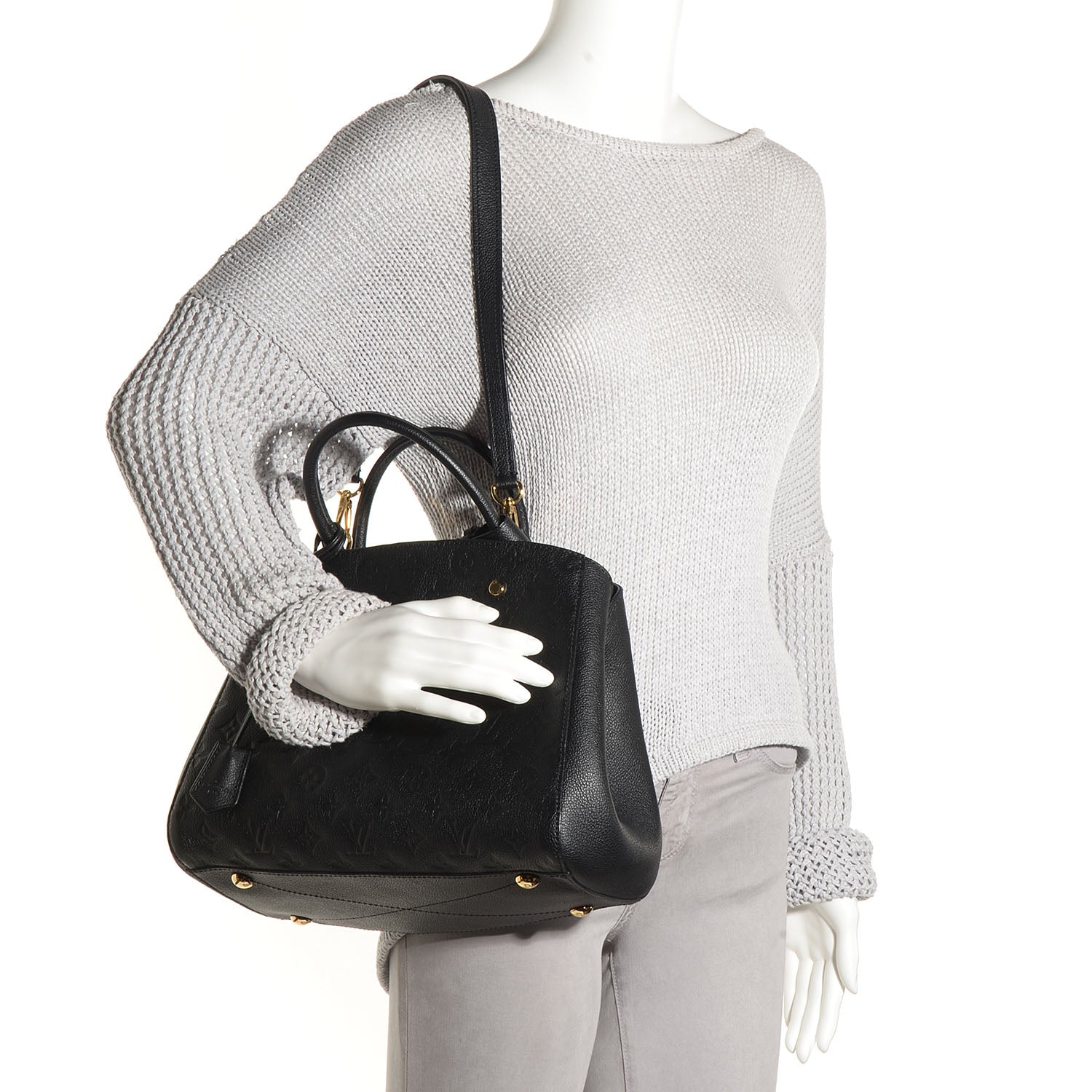 Louis Vuitton Empreinte Montaigne MM Black 2 of 9