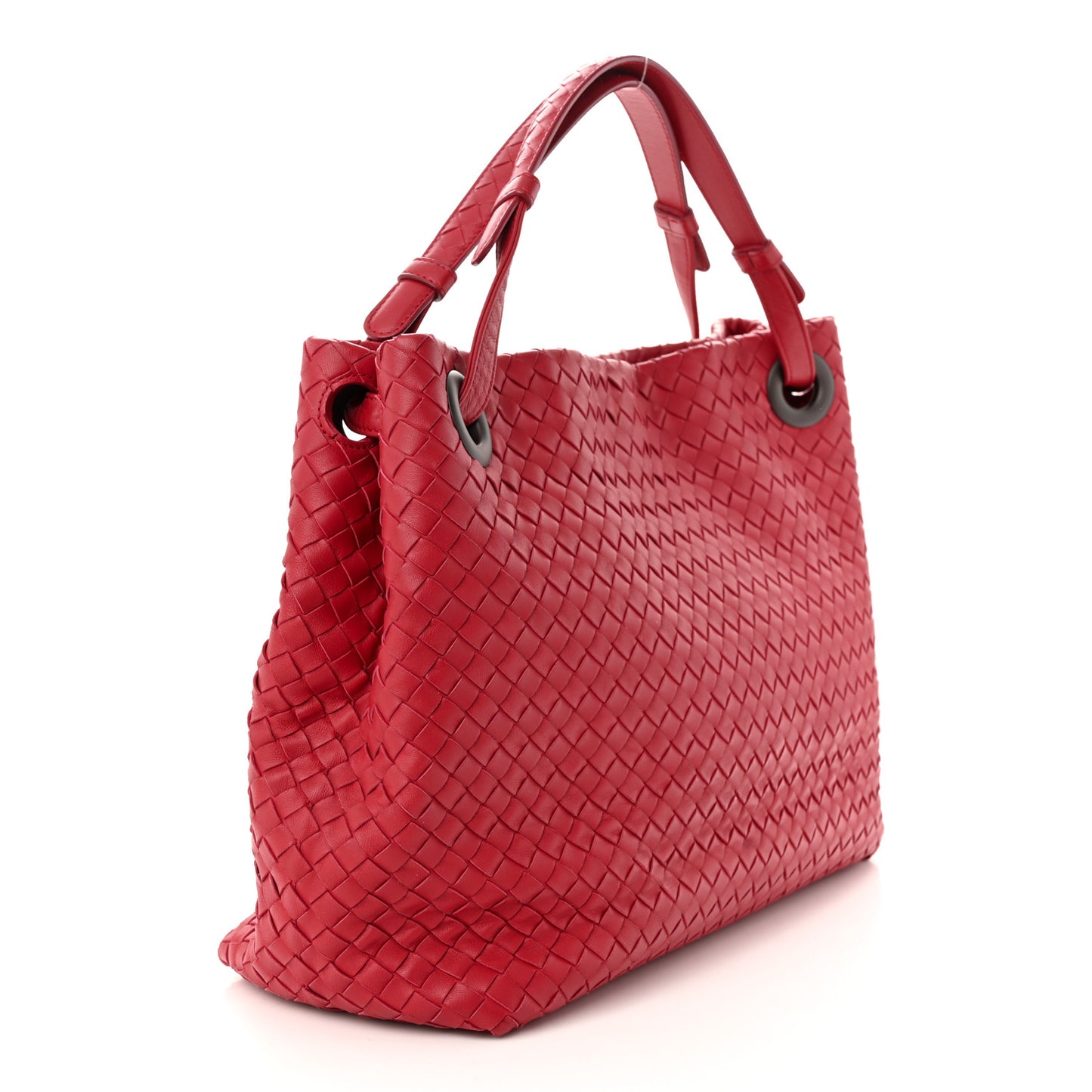 Nappa Intrecciato Medium Garda Bag Red