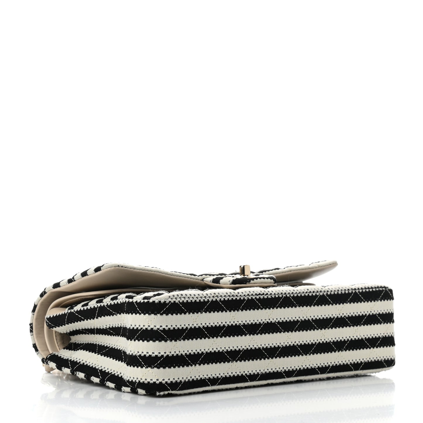 Jersey Quilted Medium Coco Sailor Flap Black White