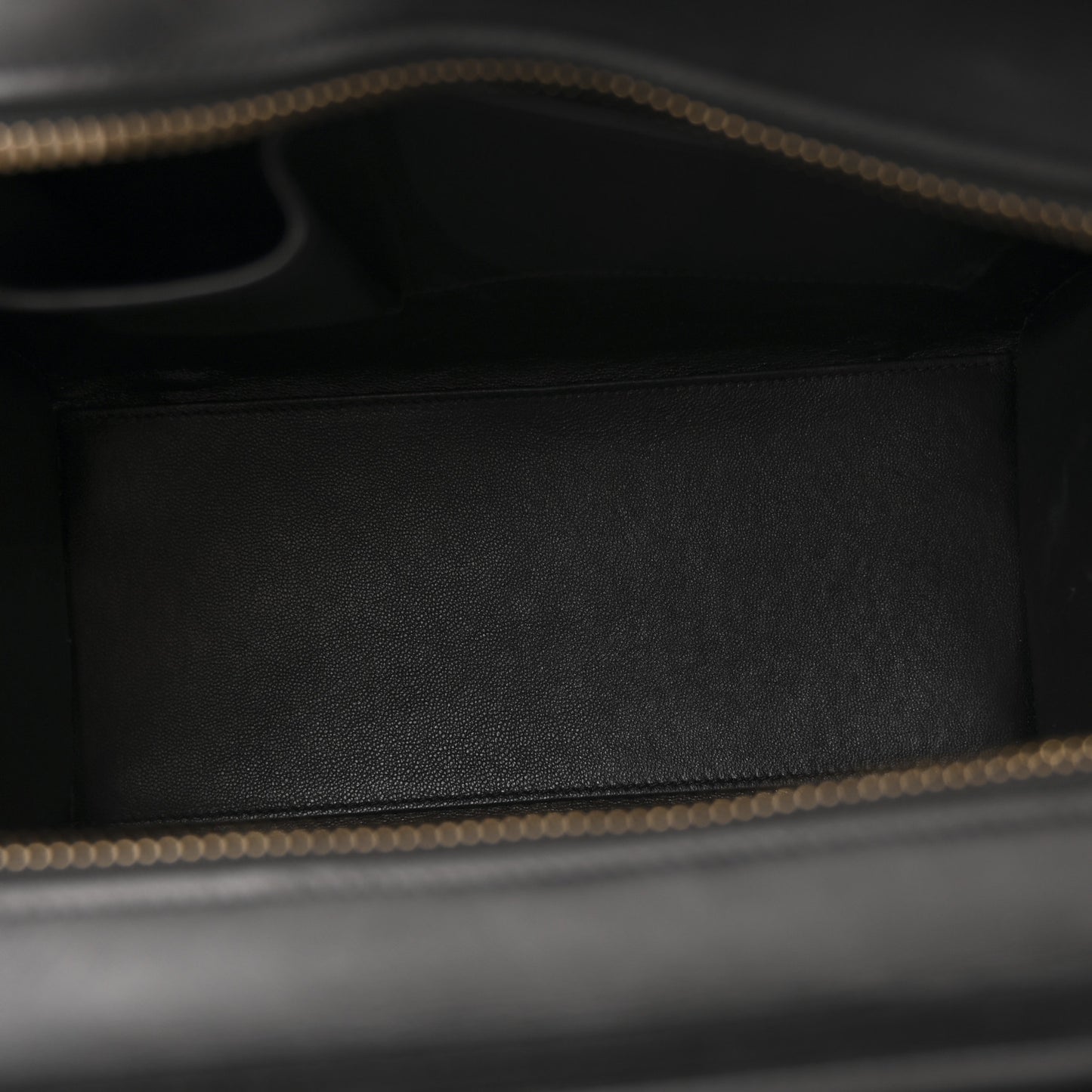 Shrunken Lambskin Micro Bi-Color Luggage Black White