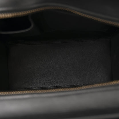 Celine Shrunken Lambskin Micro Bi-Color Luggage Black White 6 of 13