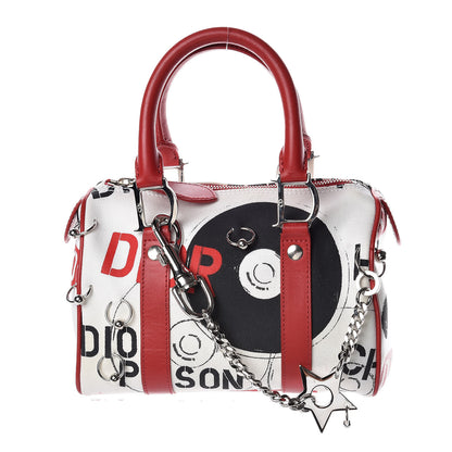 Christian Dior Canvas Hardcore Pierced Boston Black Red White 1 of 15