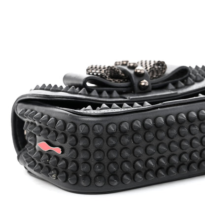 Christian Louboutin Calfskin Spikes Sweety Charity Crossbody Bag Black 8 of 9
