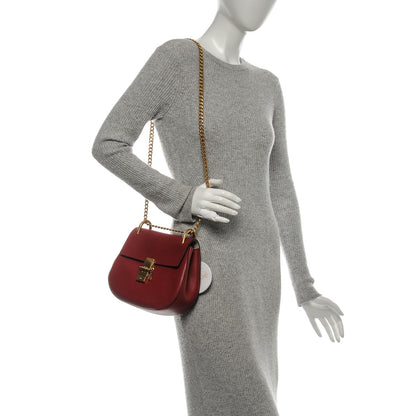 Chloe Grained Lambskin Drew Shoulder Bag Intense Red 2 of 6