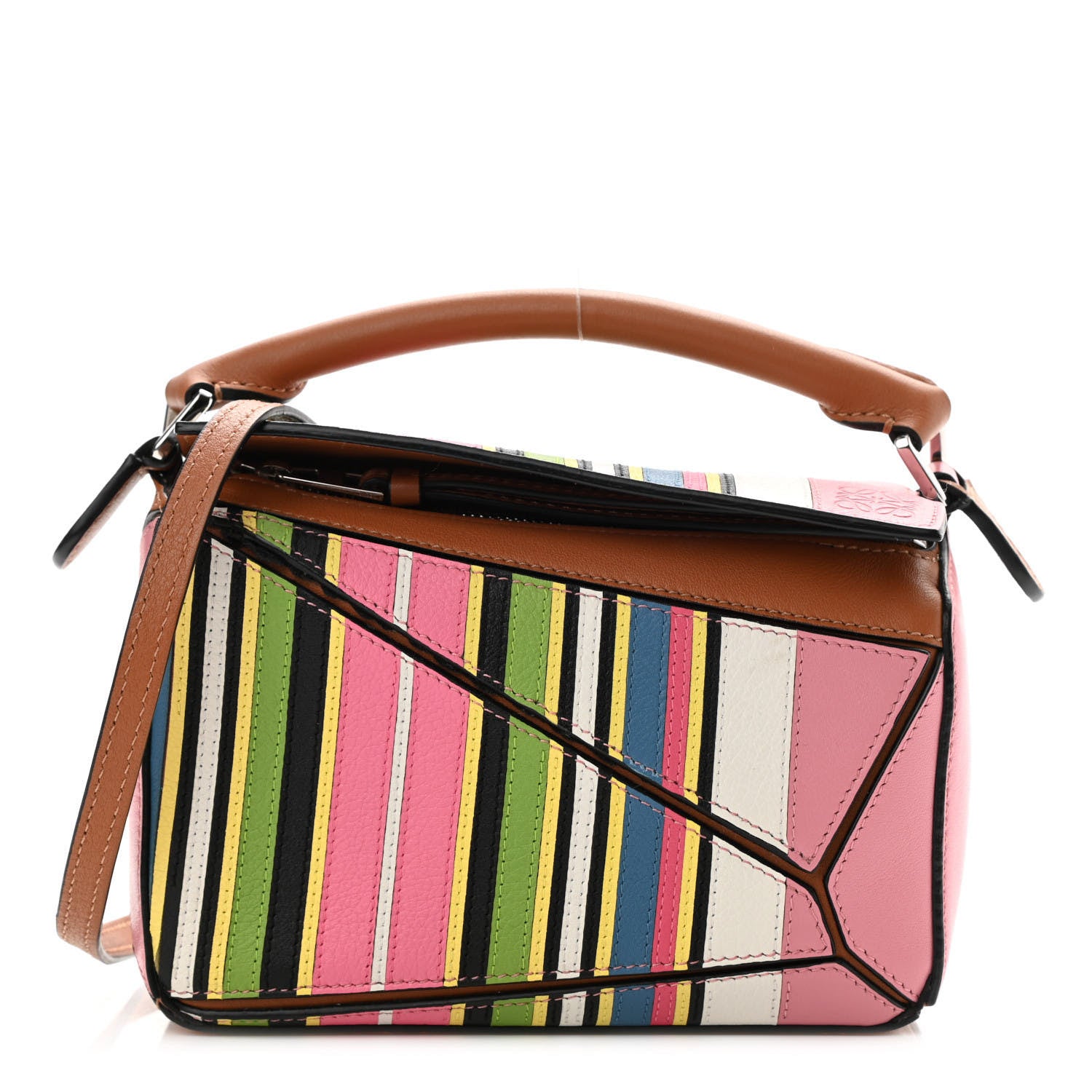 Loewe Calfskin Mini Puzzle Bag Pink Multicolor 1 of 10