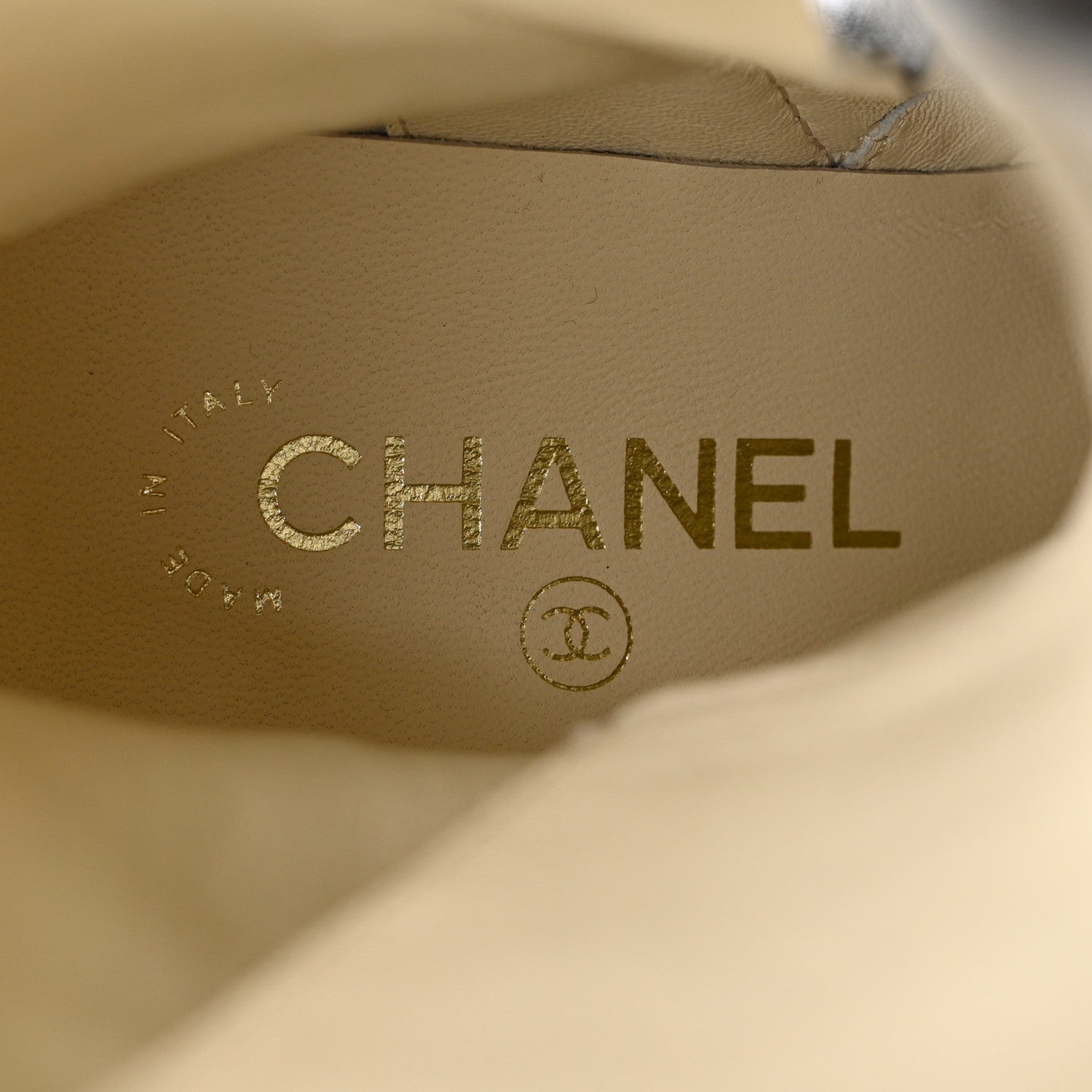 Chanel Velvet Patent Cap Toe CC Lace Up Boots 38 Black 7 of 8