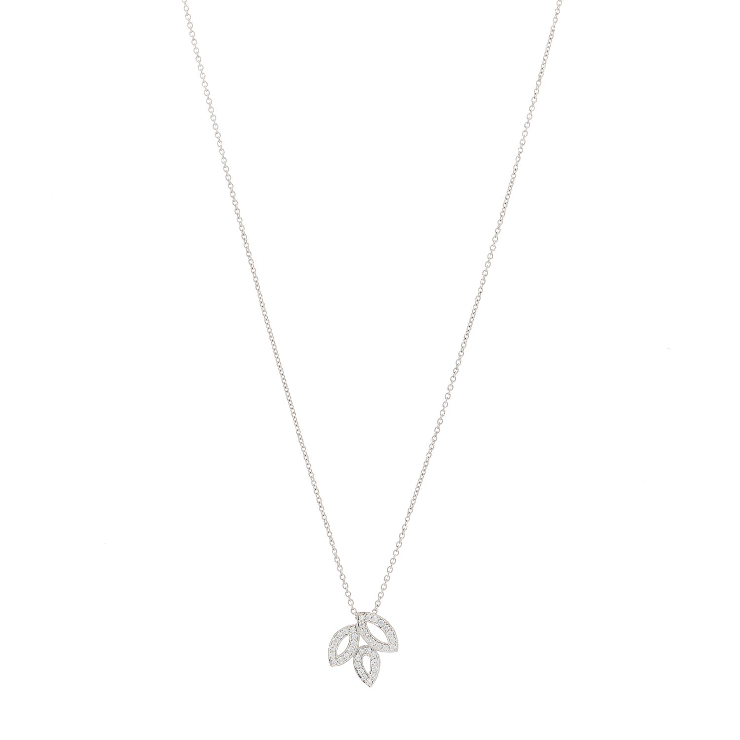 Harry Winston Platinum Diamond Small Lily Cluster Pendant Necklace 1 of 5