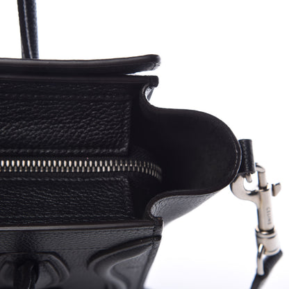Celine Drummed Calfskin Nano Luggage Black 9 of 15