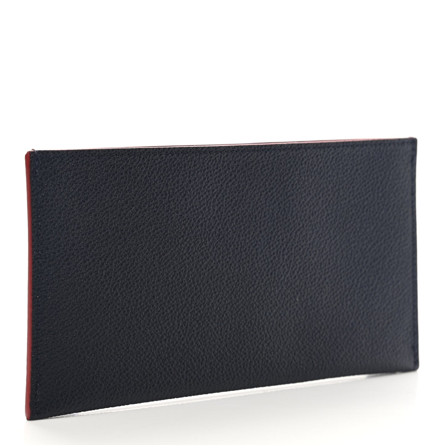 Calfskin Felicie Chain Wallet Card Holder Insert Marine Rouge