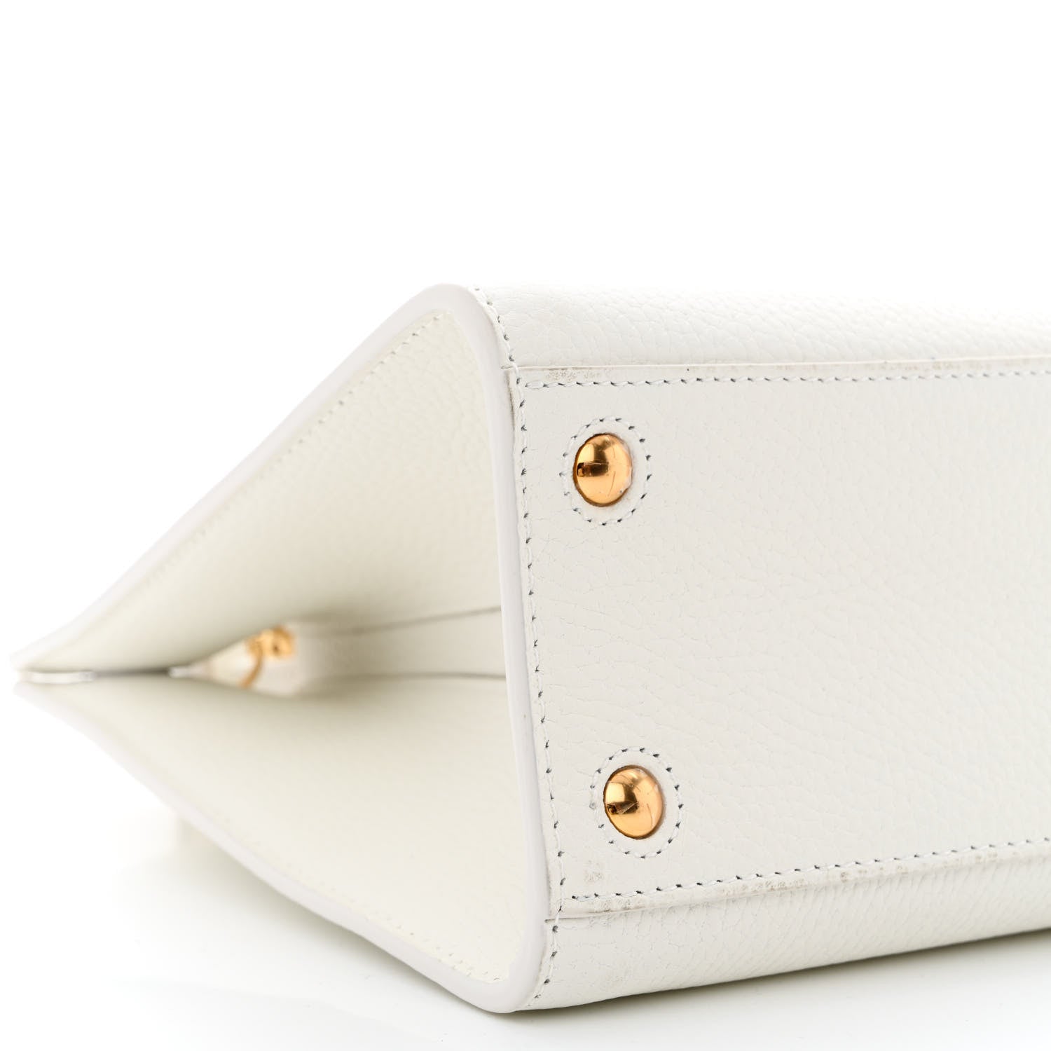 Burberry Calfskin Mini Frances Tote Optic White 9 of 10
