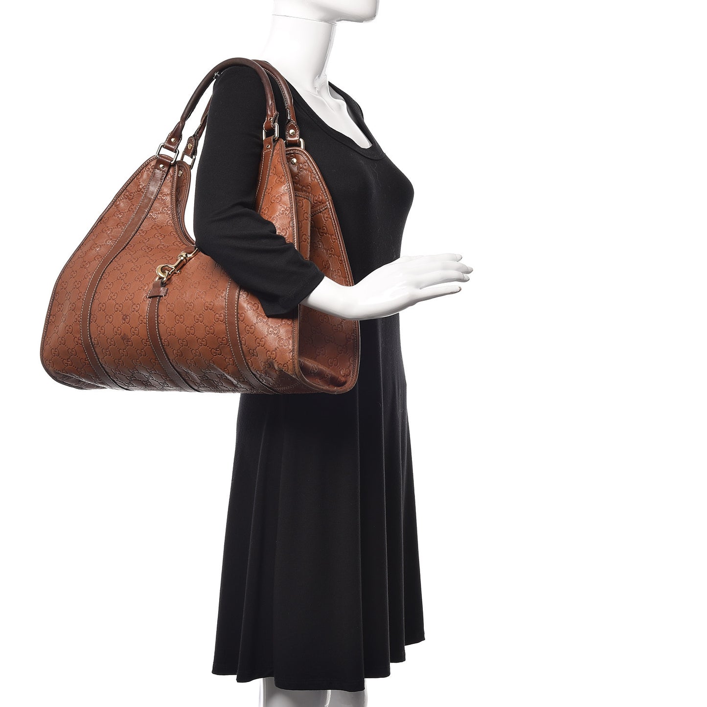 Guccissima Large Joy Shoulder Bag Brown