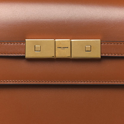 Saint Laurent Smooth Calfskin Small Manhattan Shoulder Bag Cognac 7 of 10