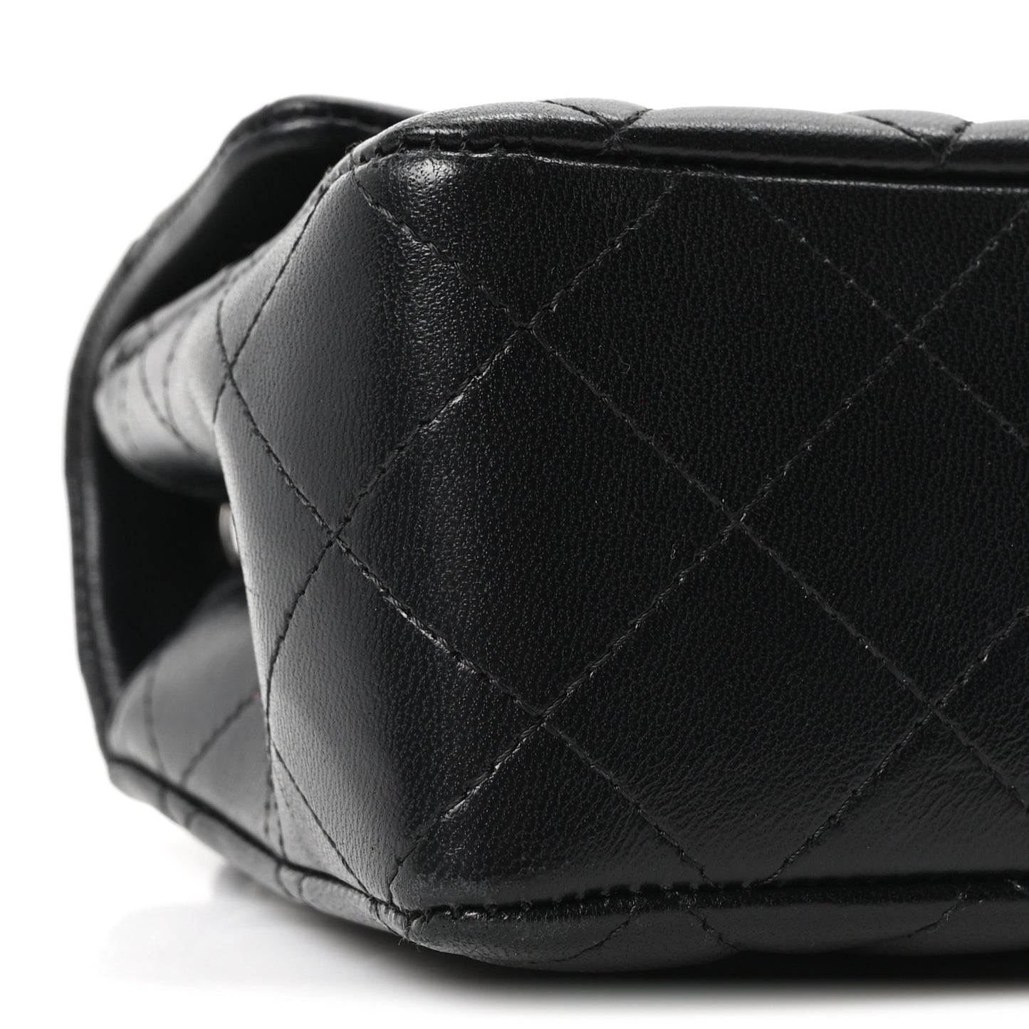 Lambskin Quilted Mini Rectangular Flap Black