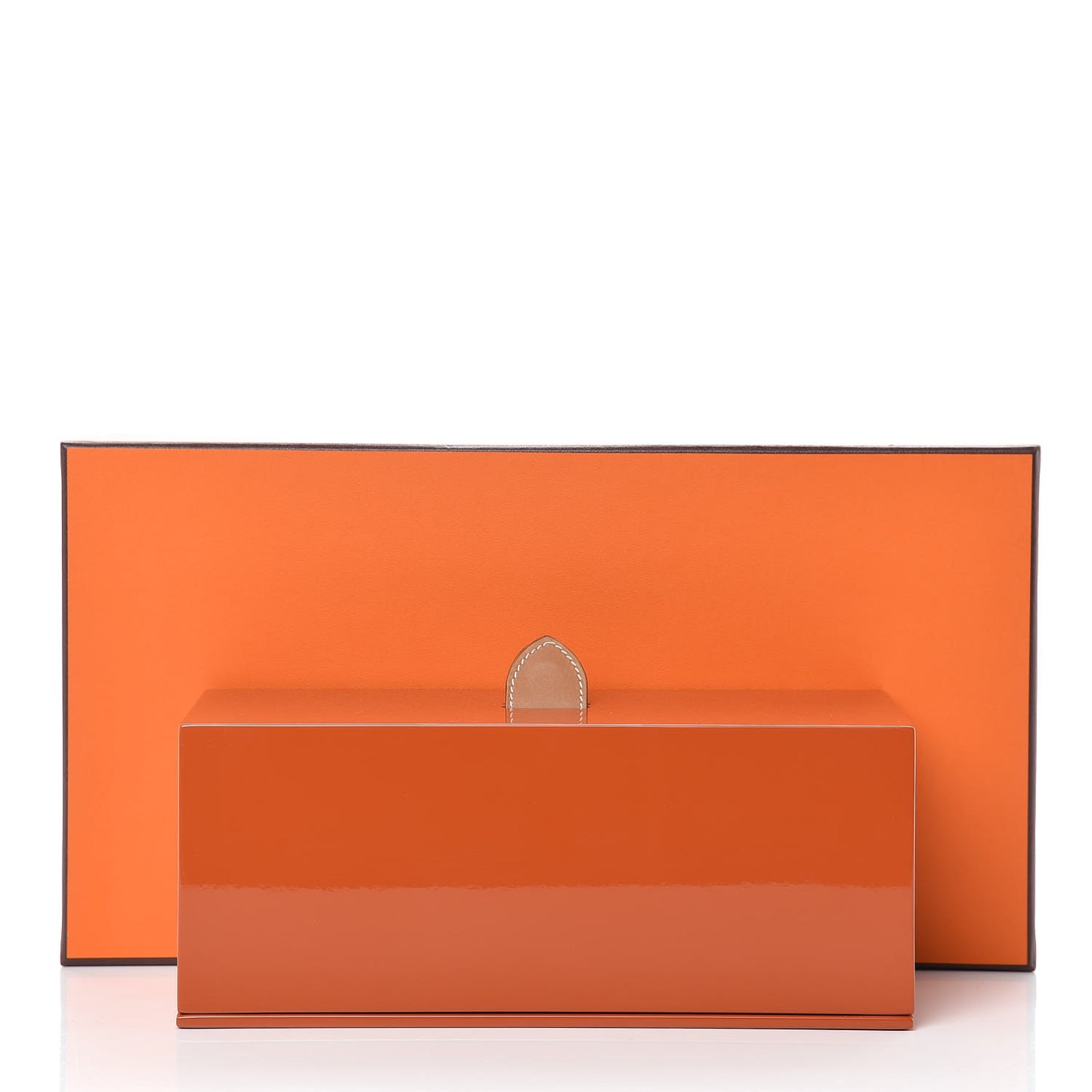 Lacquered Wood Chamonix Petite Boite Hanoia Bracelet Box Orange