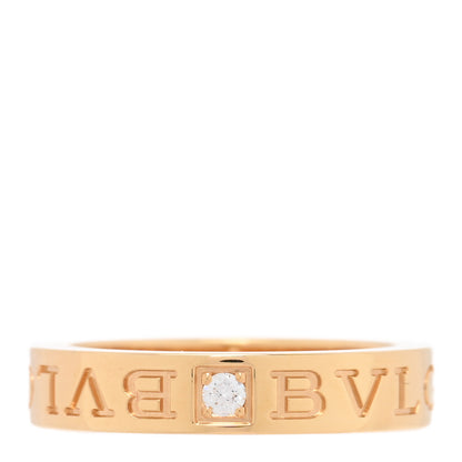 Bulgari 18K Yellow Gold Diamond B.Zero1 Essential Band Ring 52 6 1 of 5