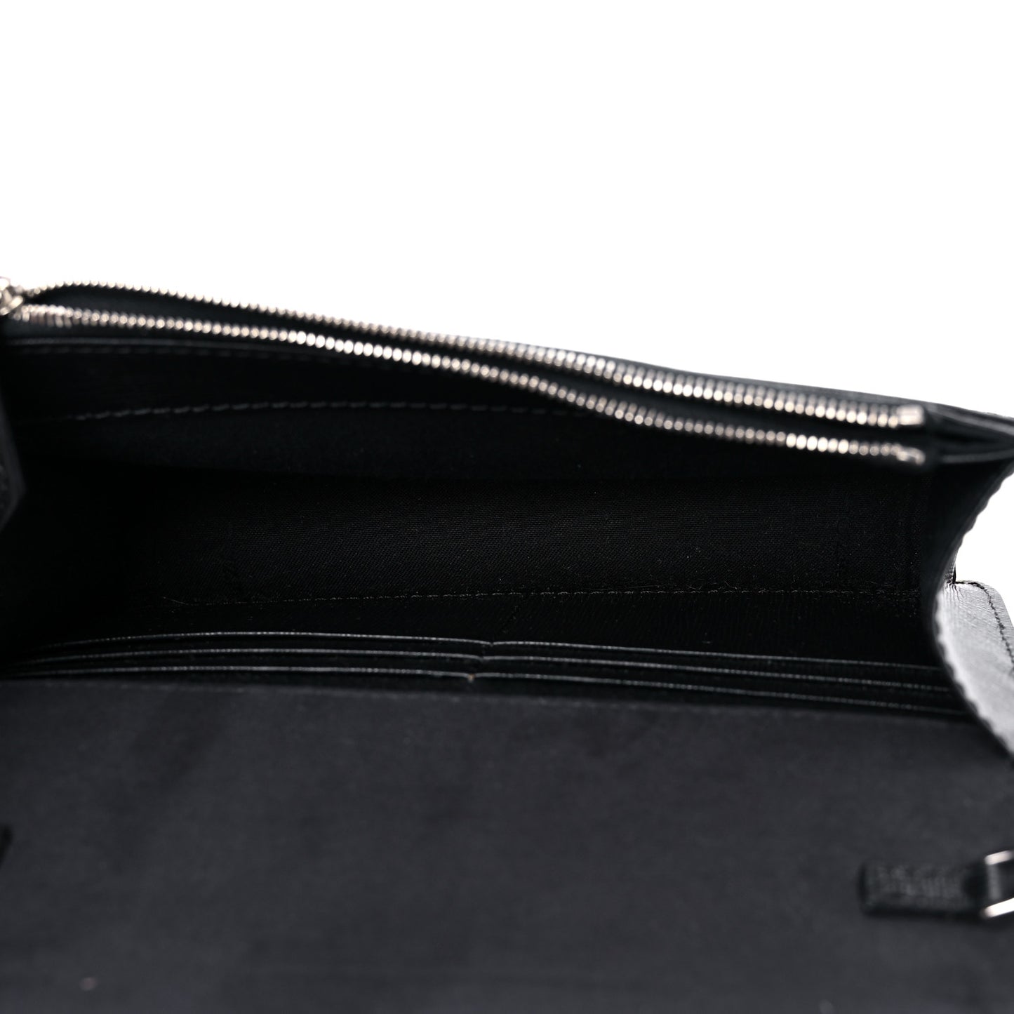 Vitello Elite Mink Fur Studded Karlito Tube Wallet on Chain Black
