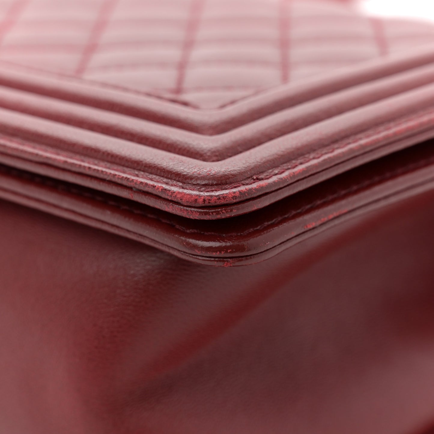 Lambskin Quilted Medium Boy Flap Red