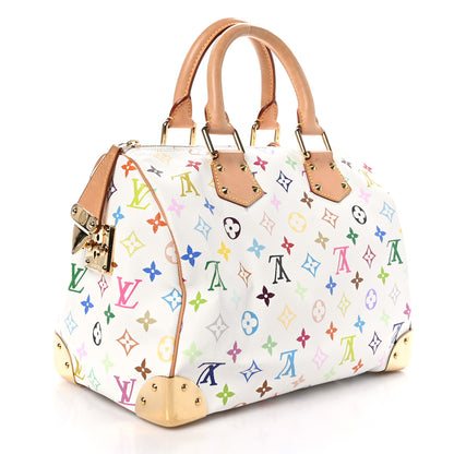 Louis Vuitton Monogram Multicolor Speedy 30 White 2 of 10