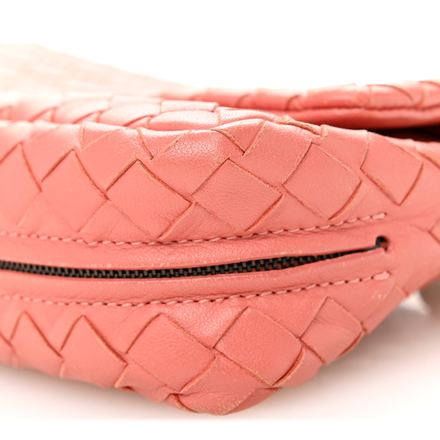 Bottega Veneta Nappa Intrecciato Small Chain Crossbody Peach 10 of 11