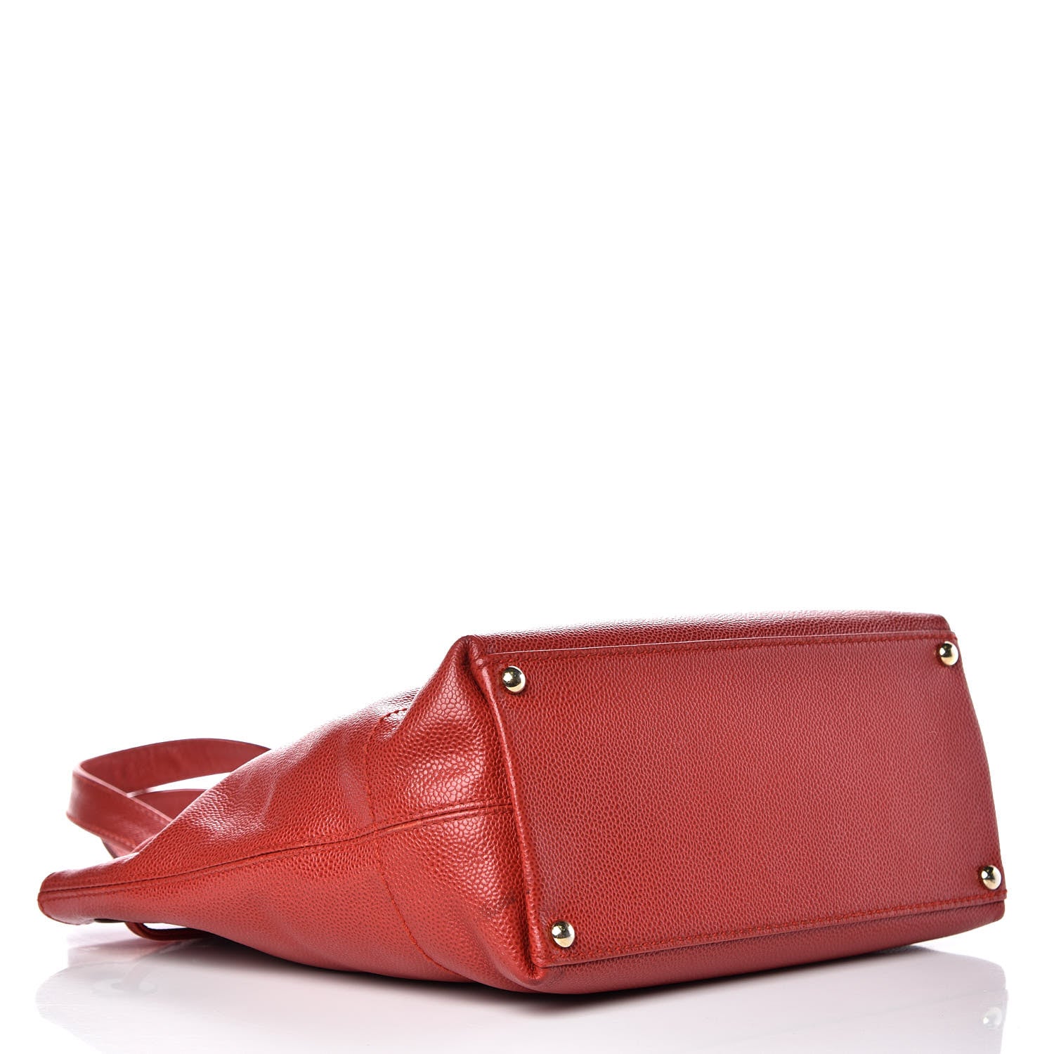 Chanel Caviar CC Drawstring Shoulder Bag Red 4 of 13