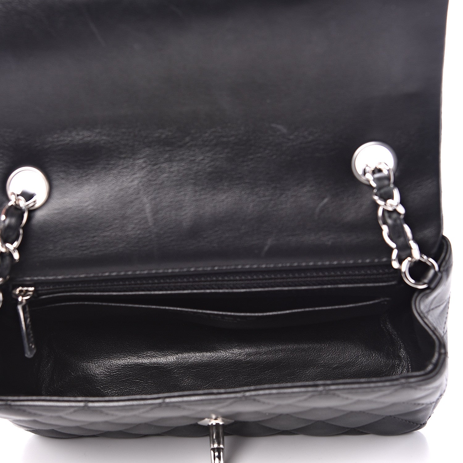 Chanel Lambskin Quilted Mini Rectangular Flap Black 4 of 12