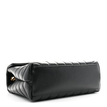 Saint Laurent Calfskin Y Quilted Monogram Small Loulou Chain Satchel Black 4 of 10