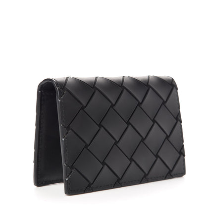 Bottega Veneta Nappa Maxi Intrecciato Bi-Fold Card Holder Black 2 of 8